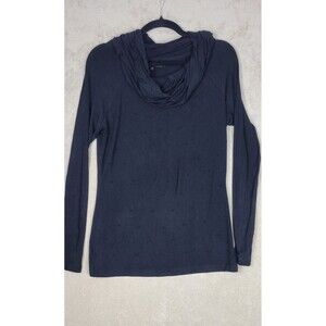 Robert Kitchen Canada Women's Cowl Neck Long Sleeve Top Black Size Small